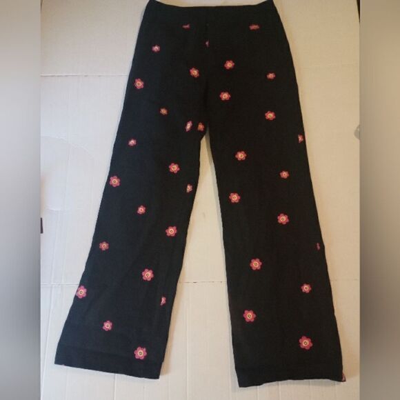 Forever 21 floral smiley face embroidered dress pants - Picture 1 of 9